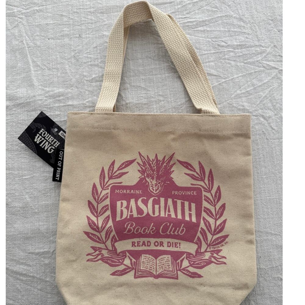 Threshing Day Fourth Wing Yarros tote bag Basgiath War College Book Club merch